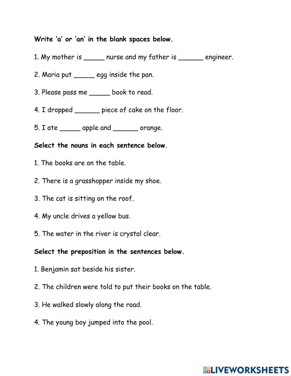 Part of speech Part of speech