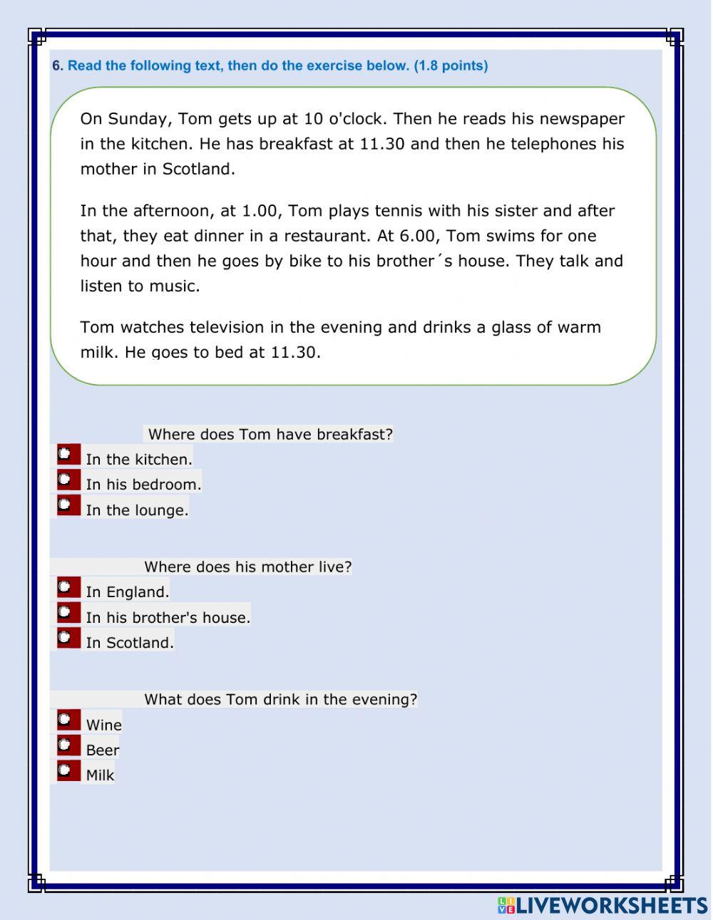 3ero bgu second quimester test