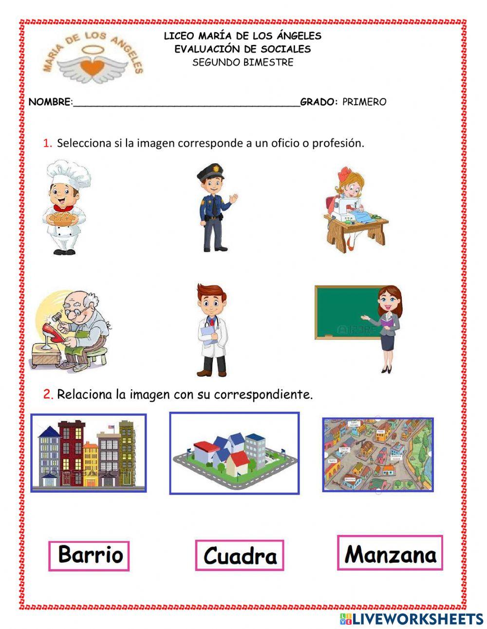 EVALUACIÓN sociales 1