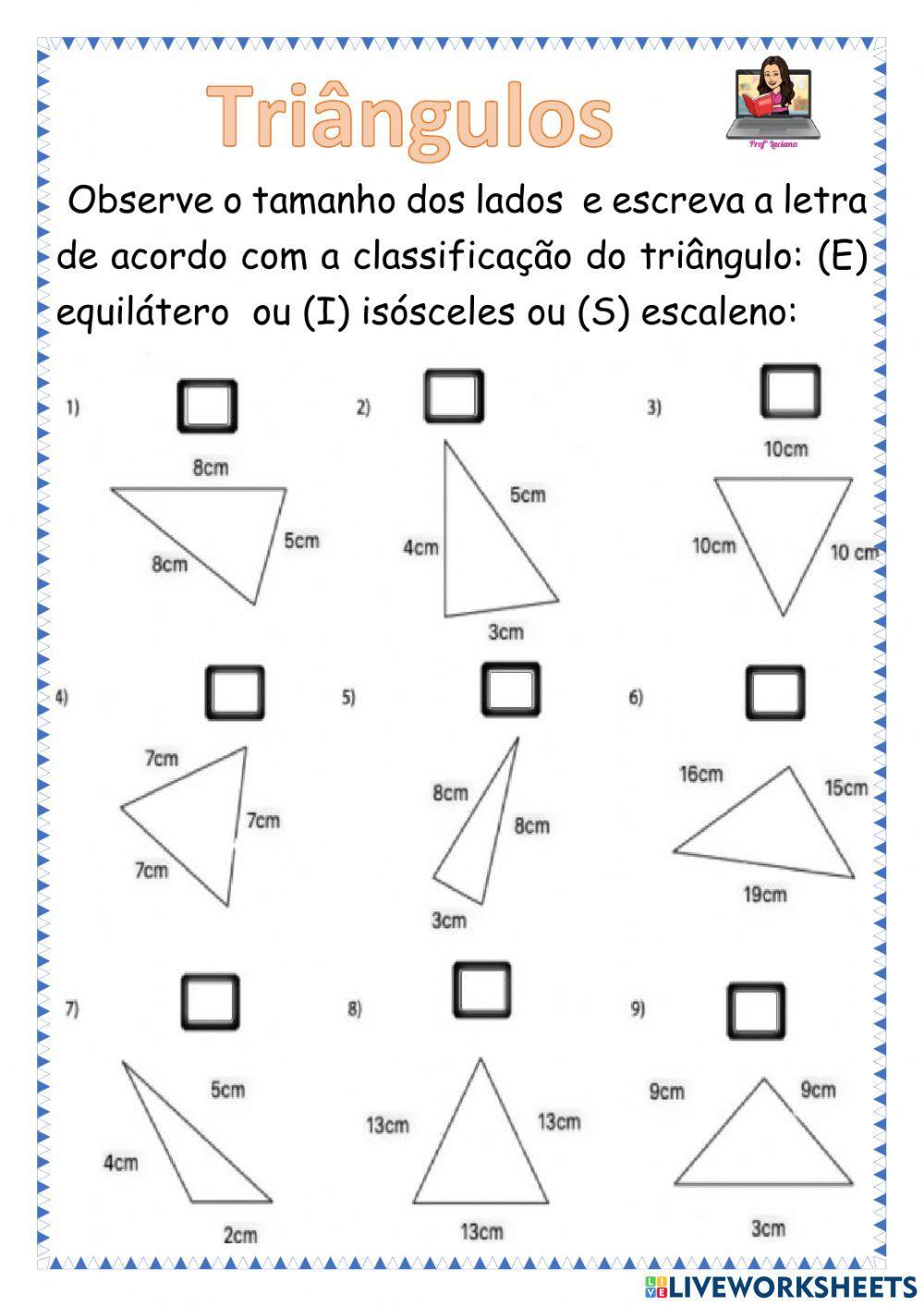 Tipos de triângulos