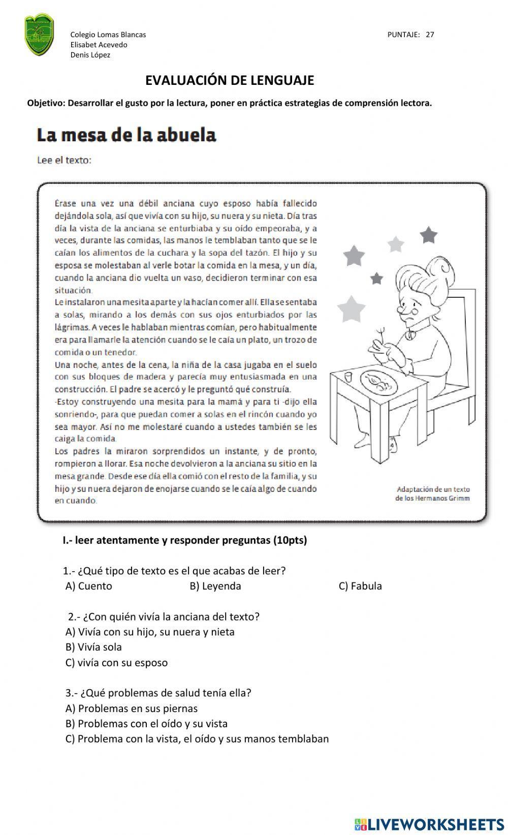 Comprensión lectora