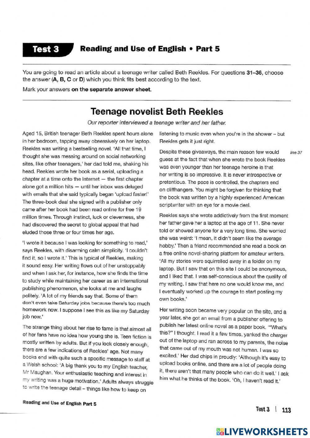 Mid term exam 2021-  reading 