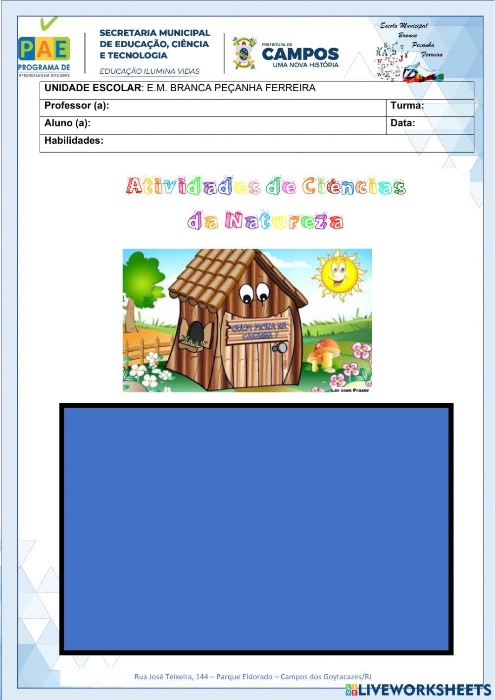 Os animais e seu habitat