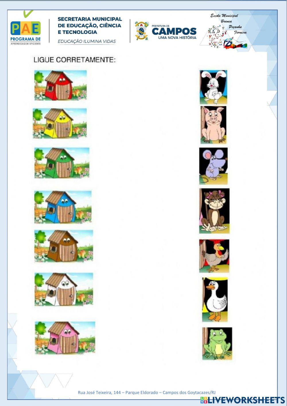 Os animais e seu habitat