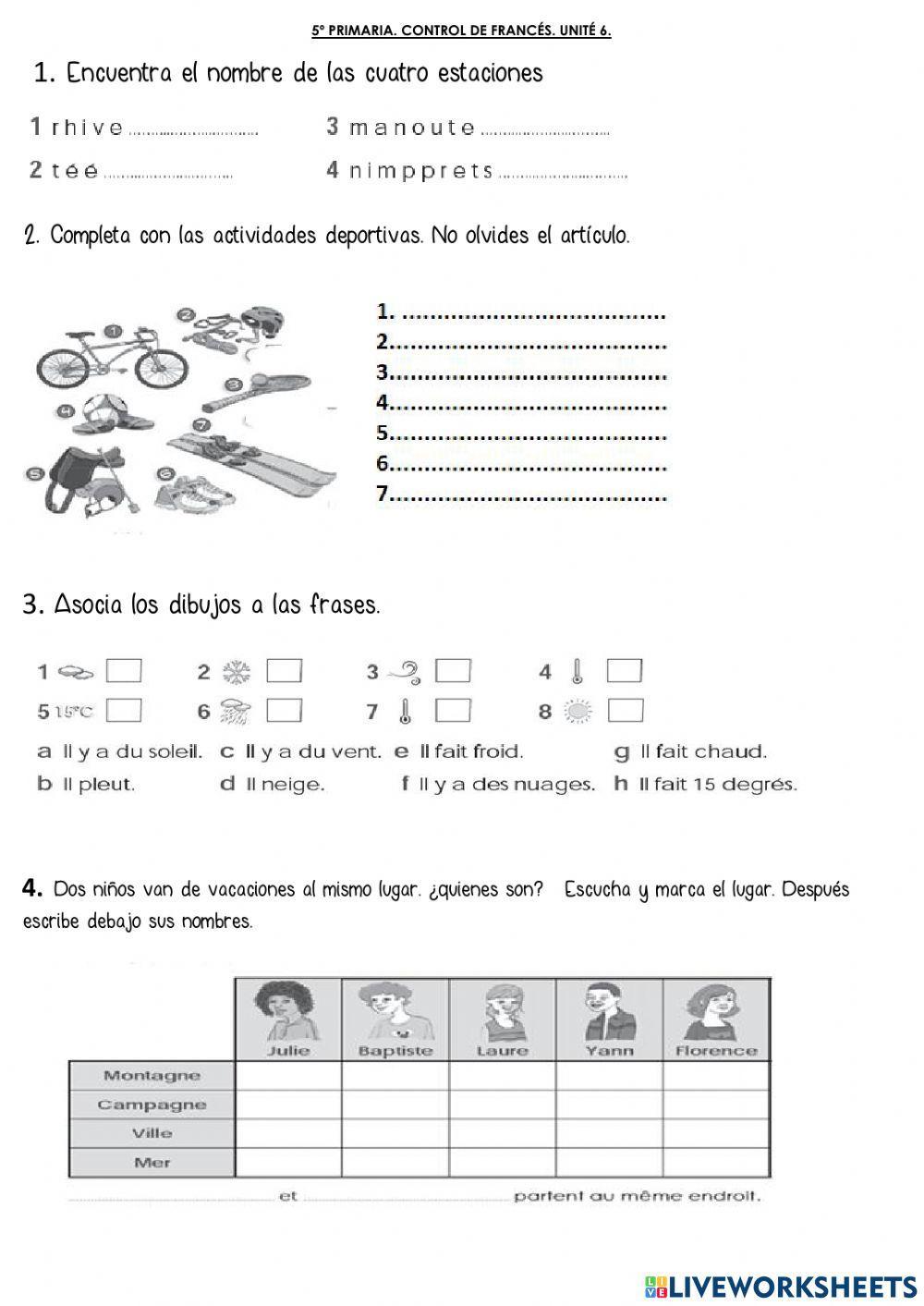 Examen unité 6