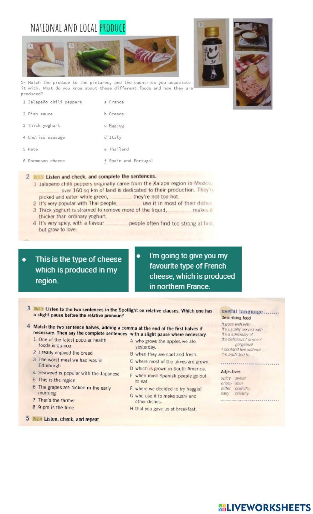 Inglés- Miss Marce- Trinity-National an local produce