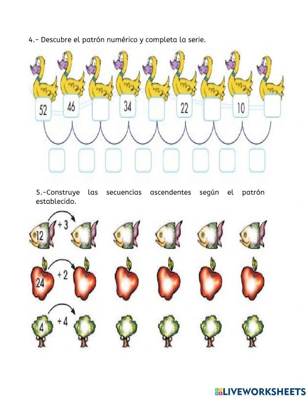 Patrones de suma y resta