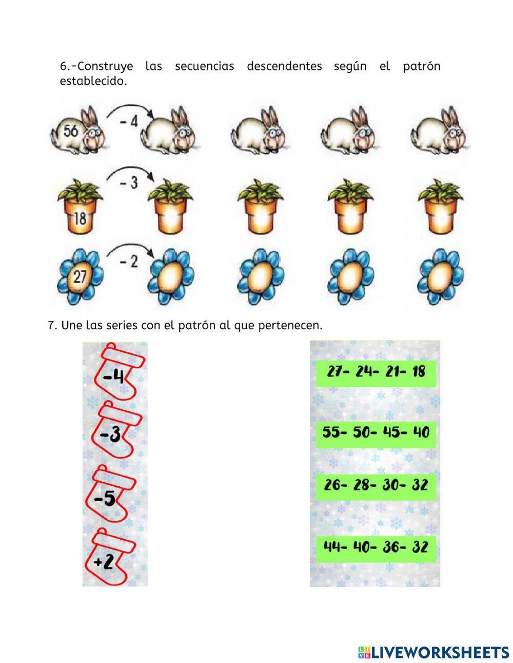 Patrones de suma y resta