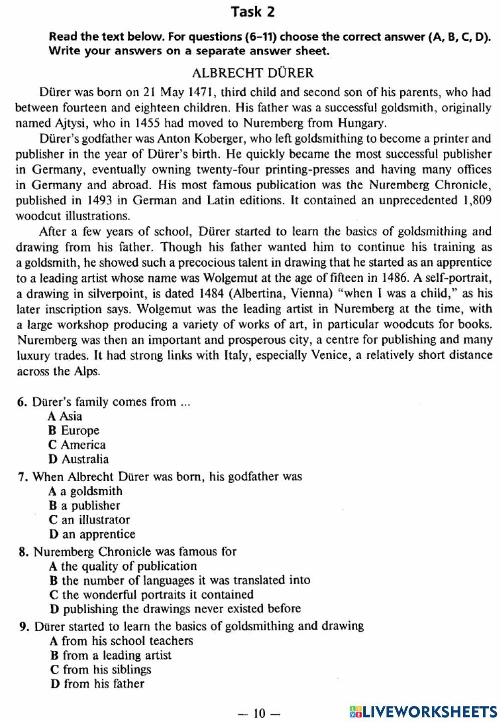 Exam Focus Complex Tests - Test 2