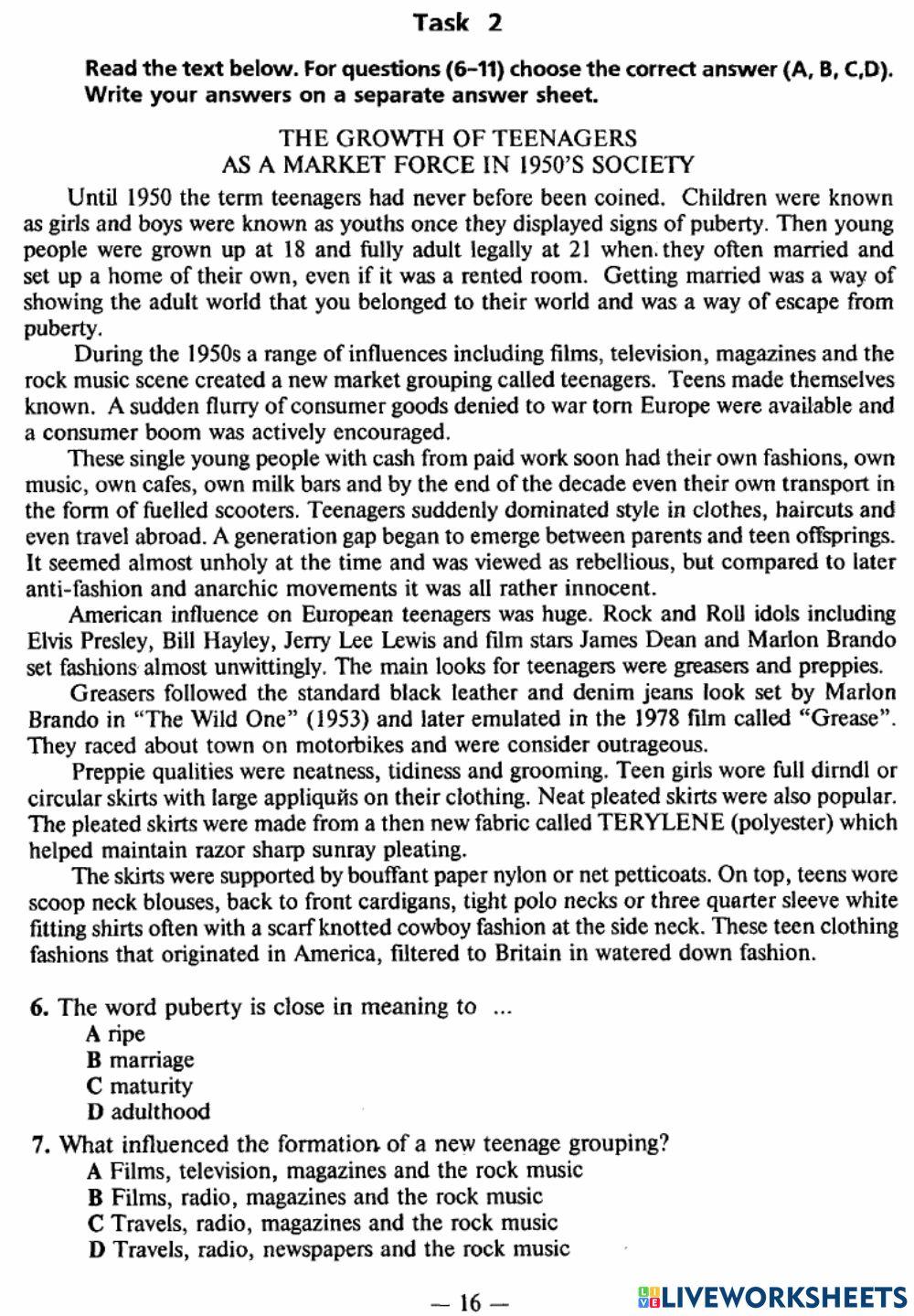 Exam Focus Complex Tests - Test 3