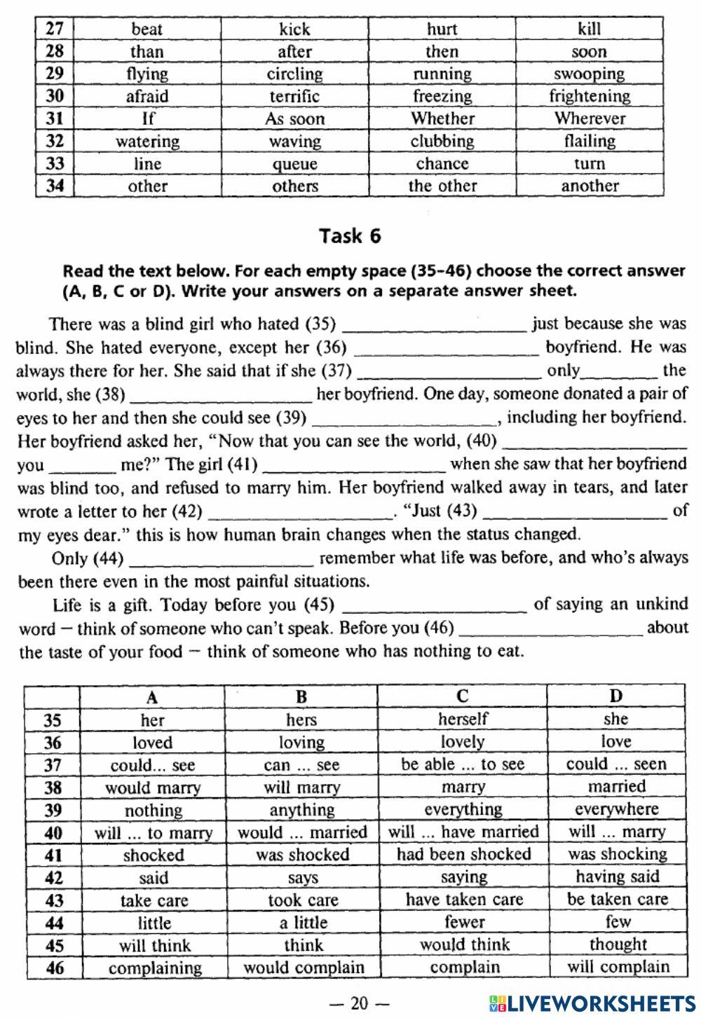 Exam Focus Complex Tests - Test 3