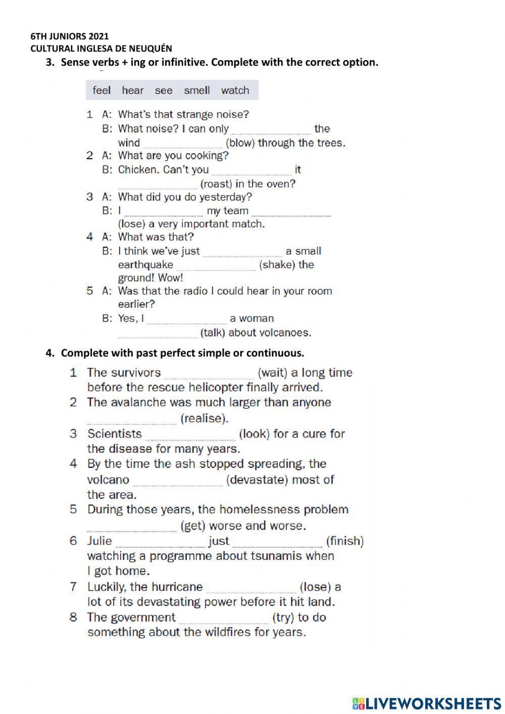 Revision unit 3 6th juniors