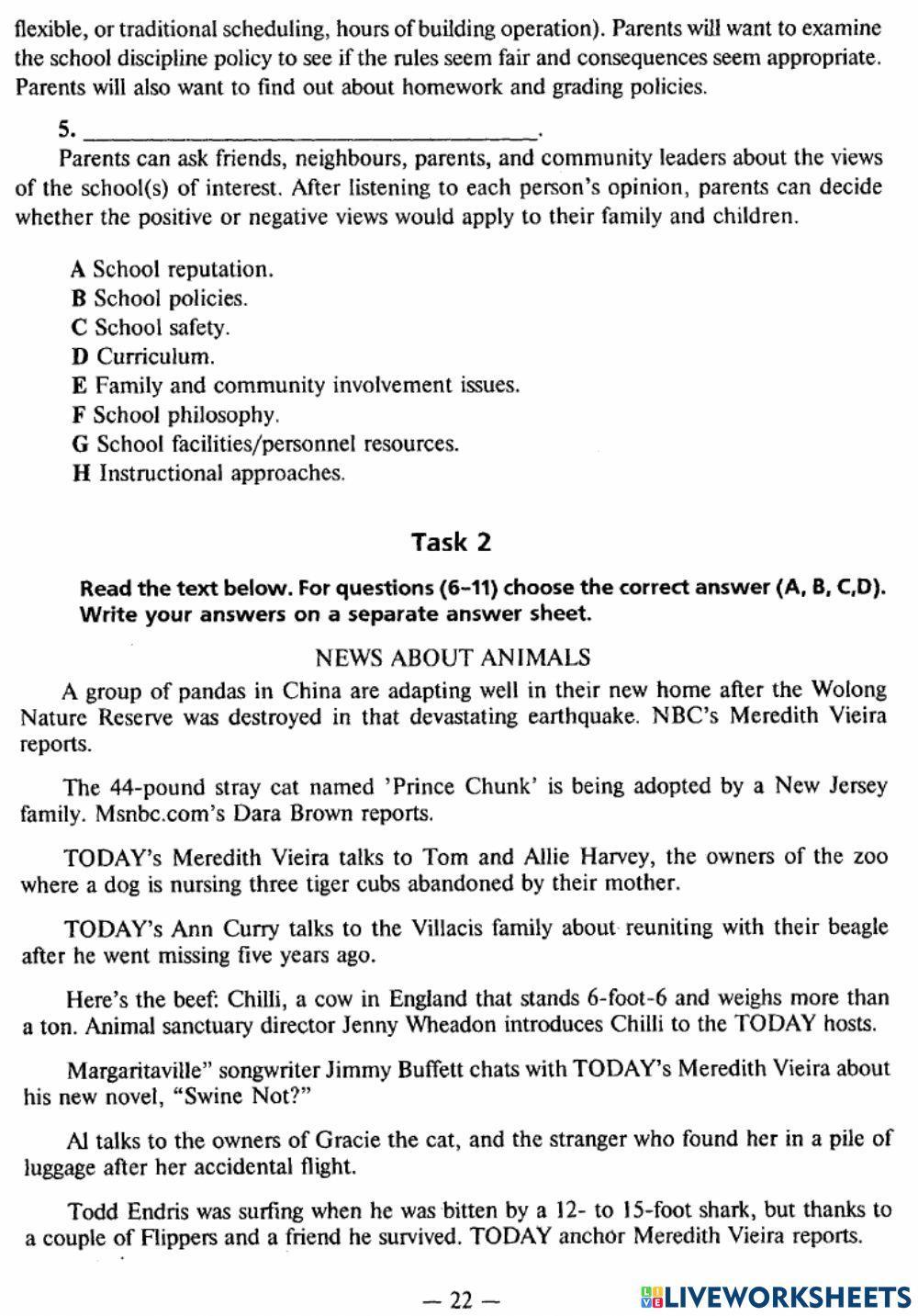 Exam Focus Complex Tests - Test 4