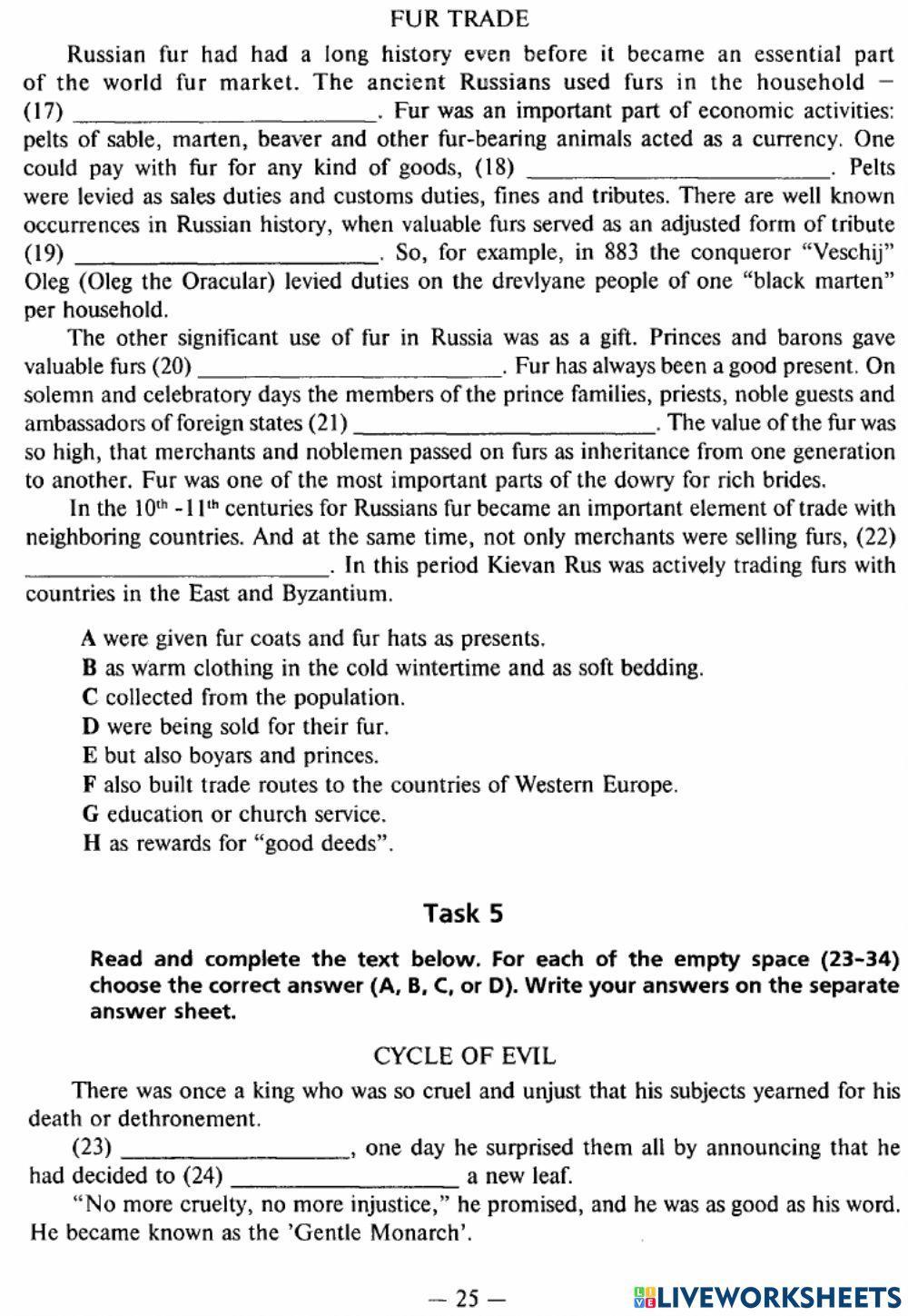 Exam Focus Complex Tests - Test 4