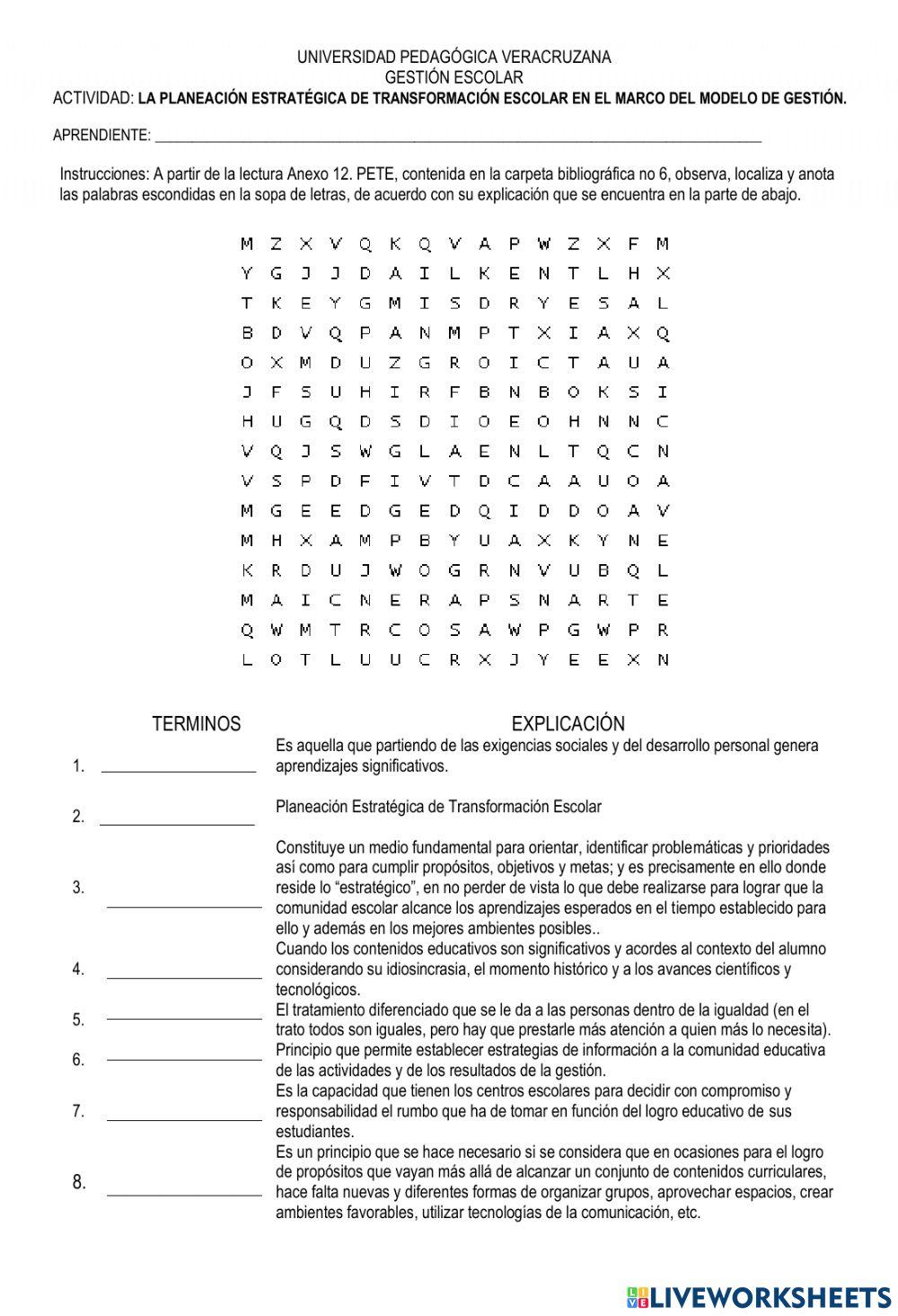 Programa Estratégico de Trasnsformación Escolar