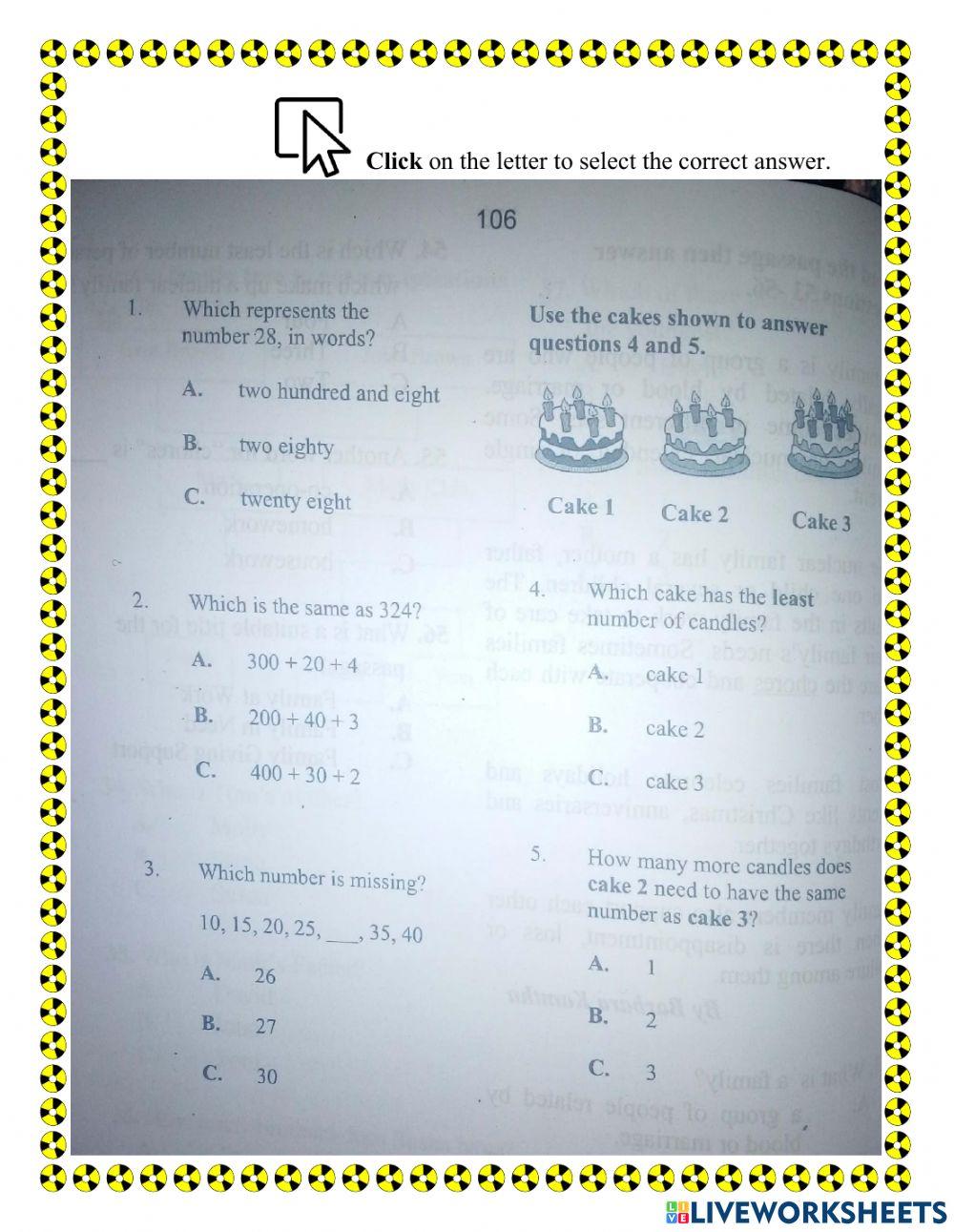 End Of Year Test Grade 3
