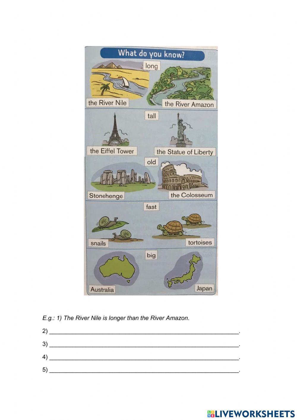 Comparative Adjectives (short adjectives)