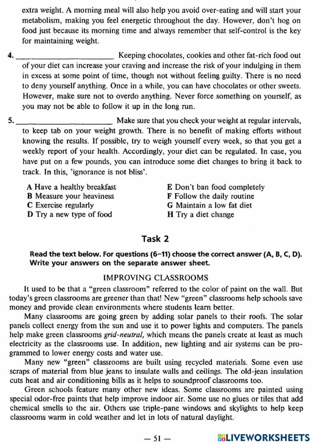 Exam Focus Complex Tests - Test 9