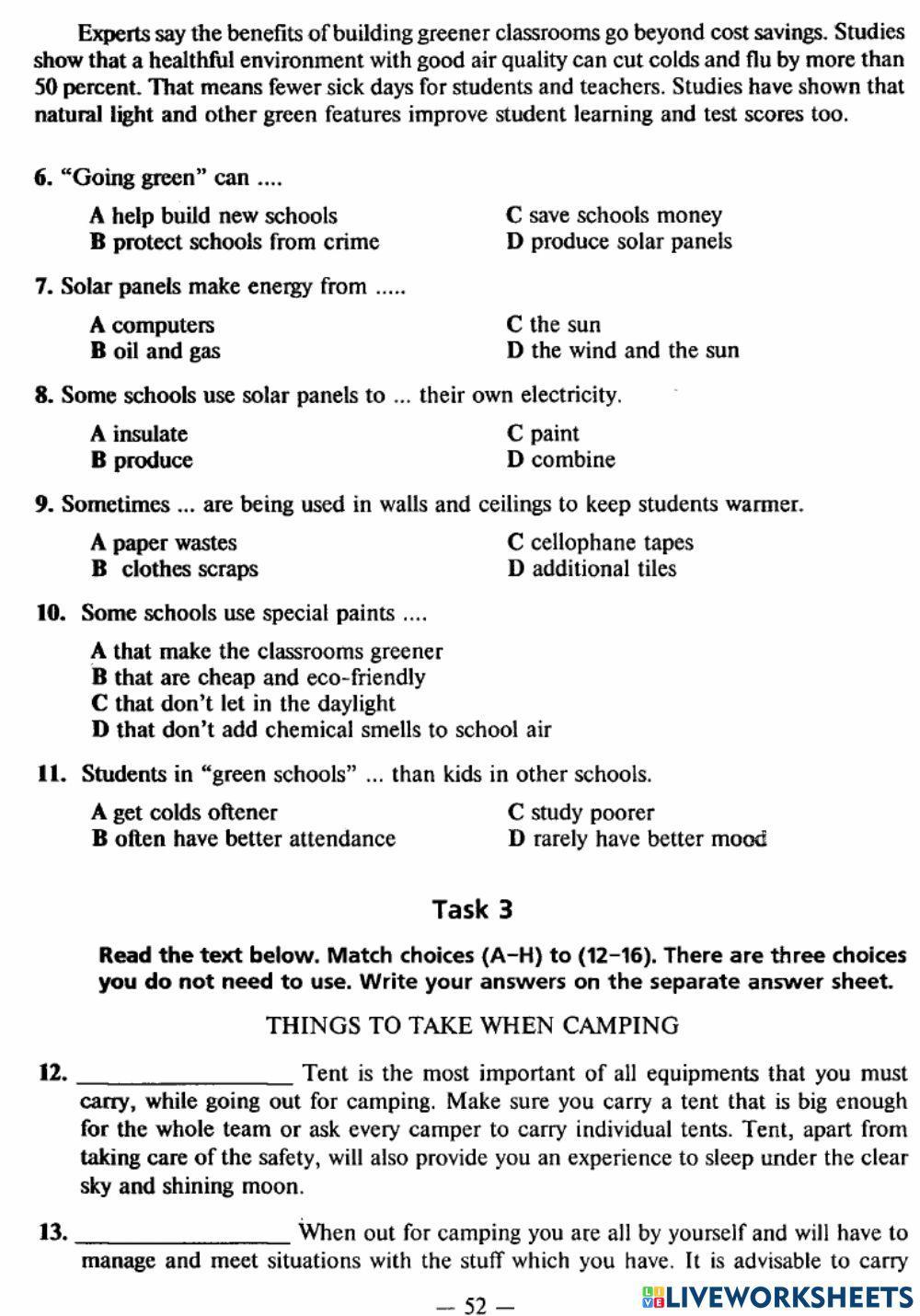 Exam Focus Complex Tests - Test 9