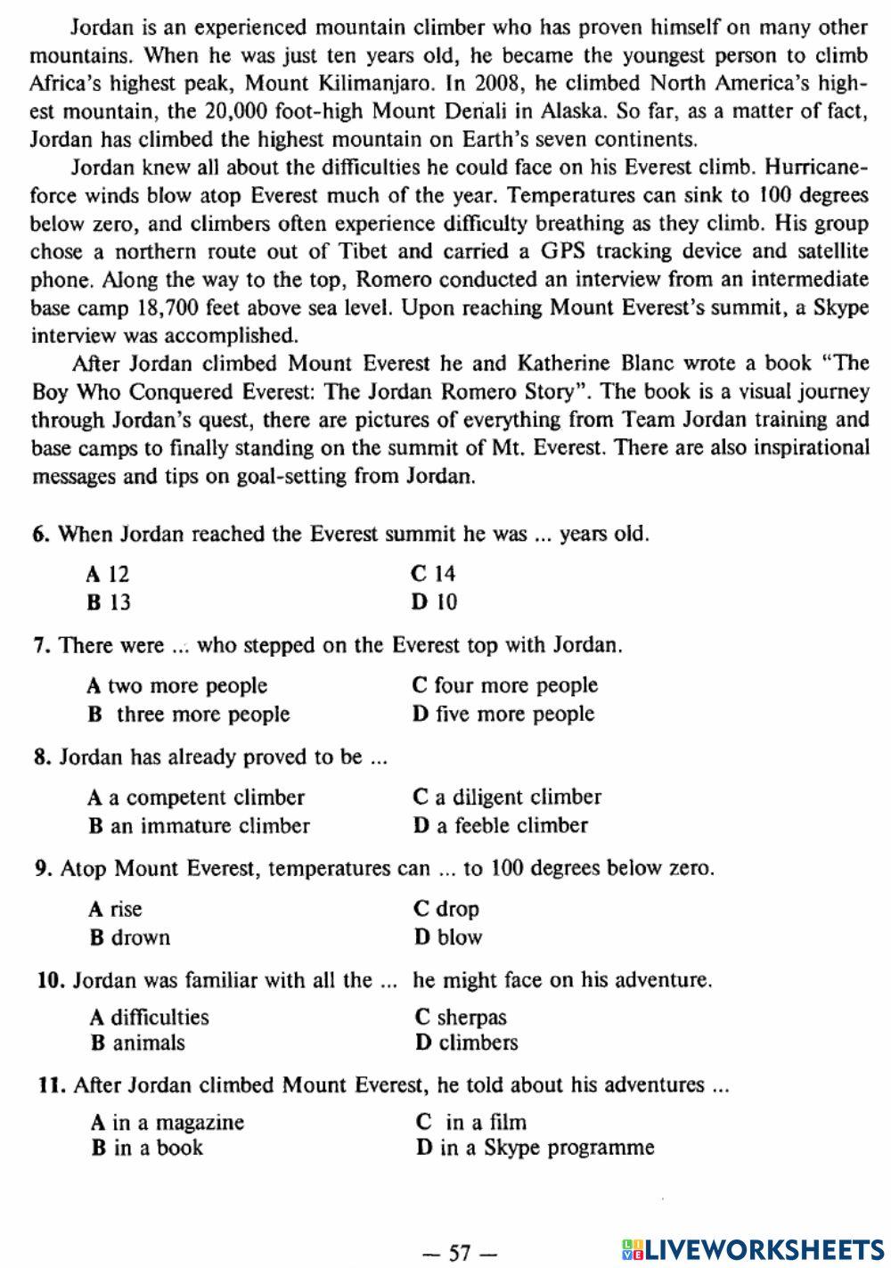 Exam Focus Complex Tests - Test 10
