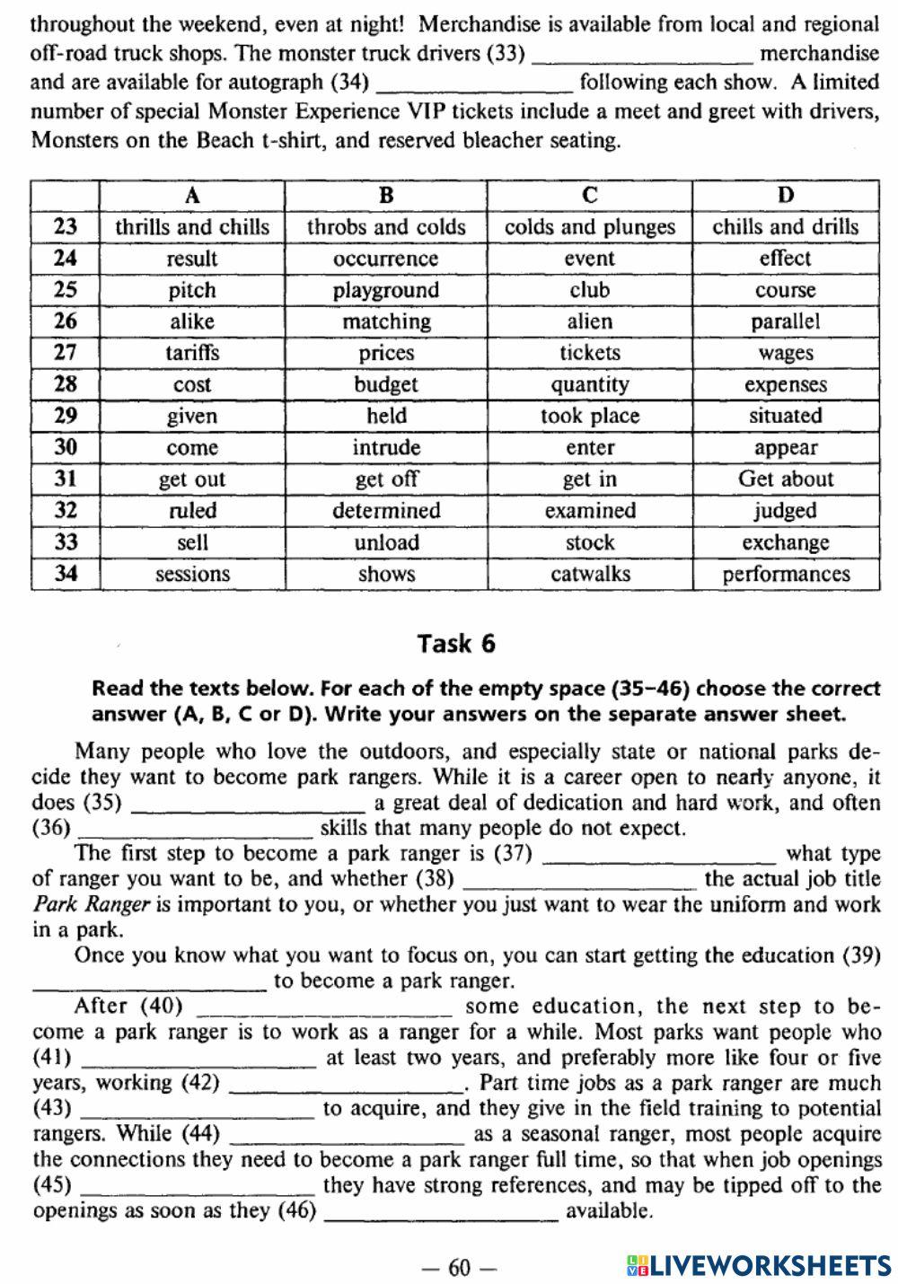 Exam Focus Complex Tests - Test 10