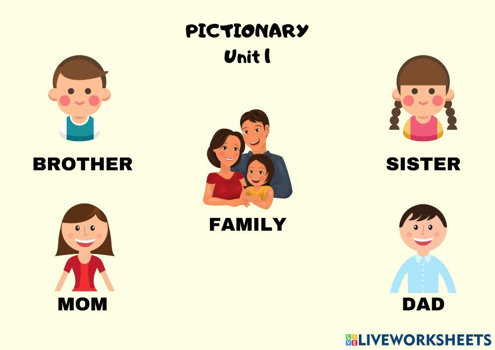Family Pictionary - ESL worksheet by photogio