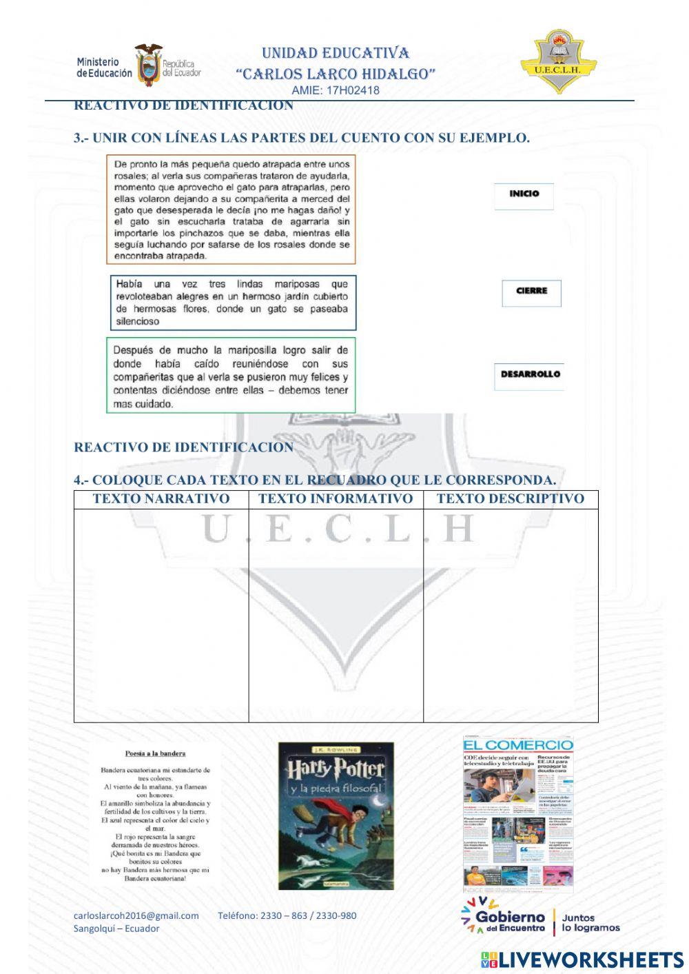 Evaluación de lengua y literatura