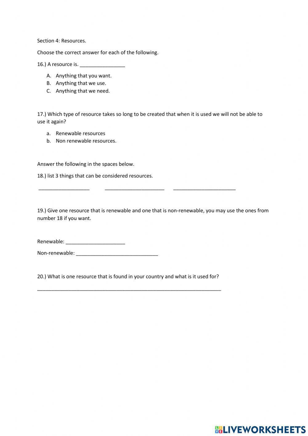 Science assessment, Standard 2.