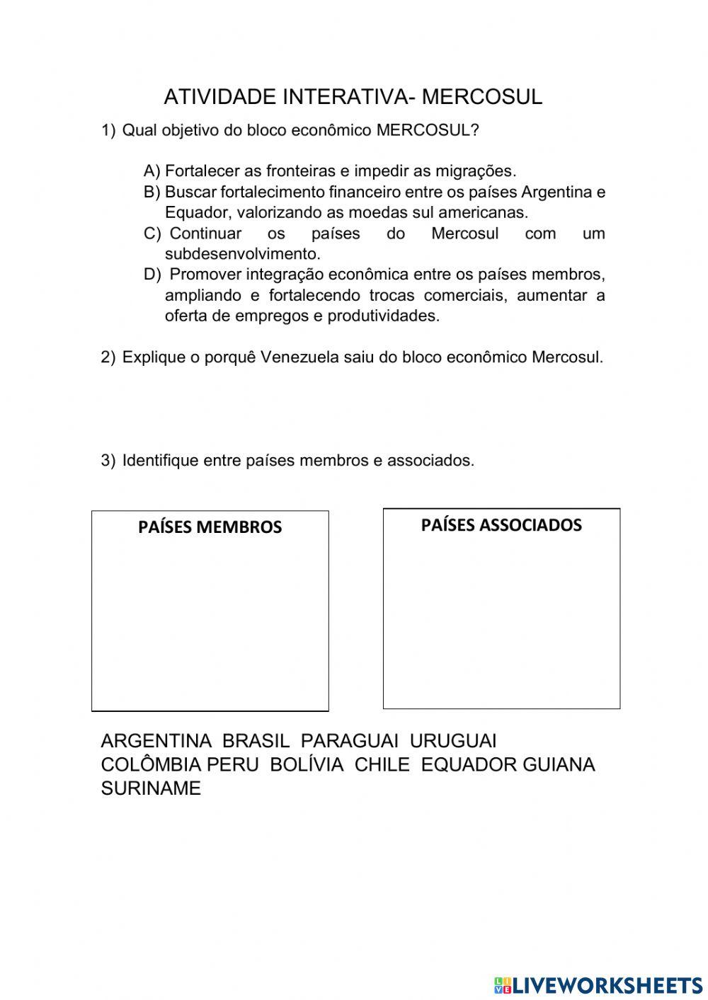 Quiz: 10 perguntas sobre Mercosul - Educação - Extra Online
