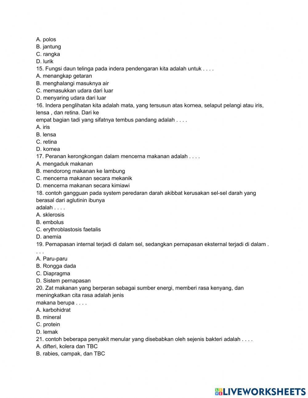 Pos tes ujian konsep dasar ipa sd