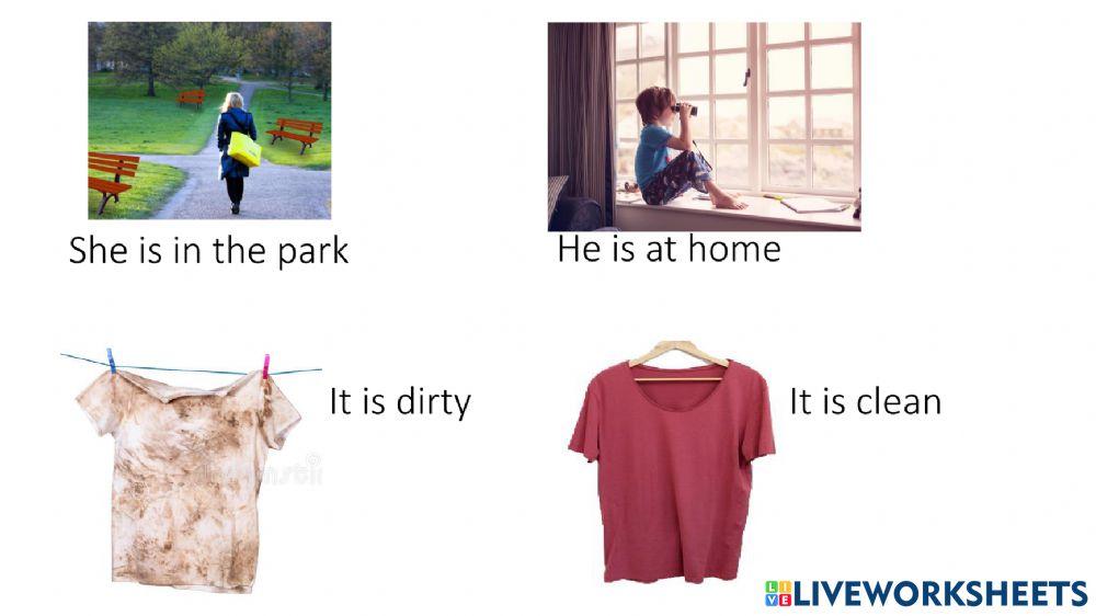 Verb to be with -she, he, it and is-