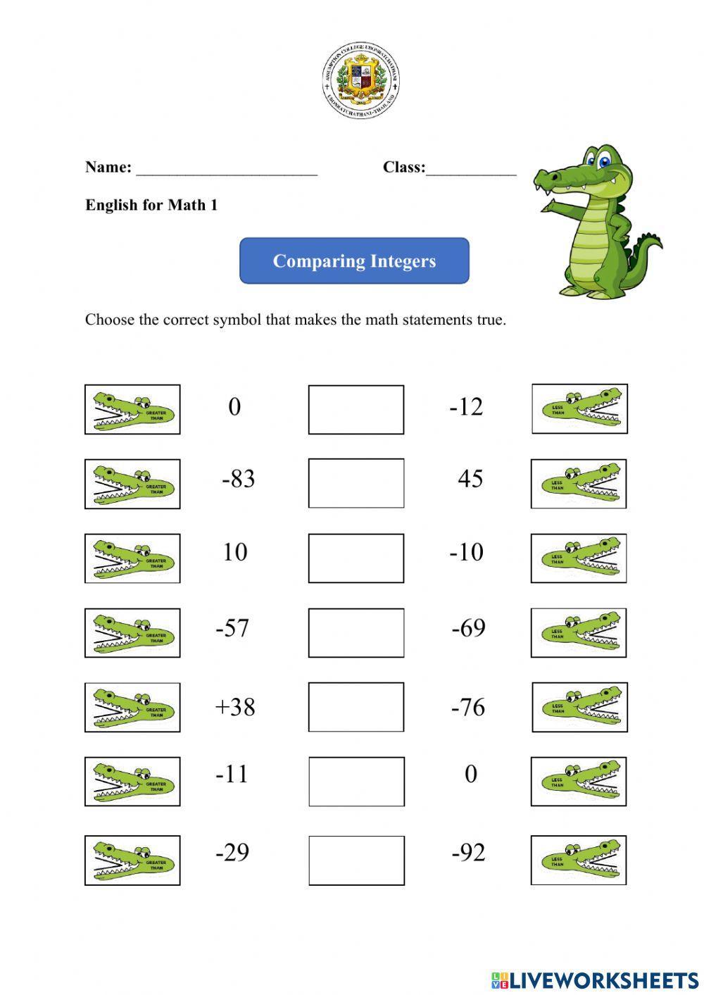 Comparing Integers