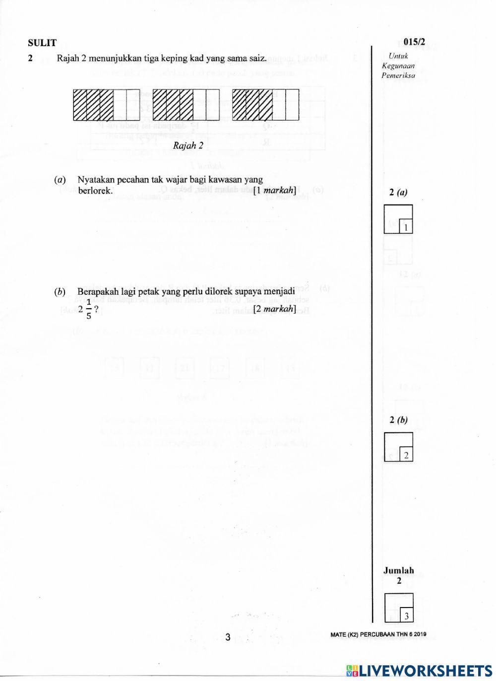Percubaan matematik tahun 6