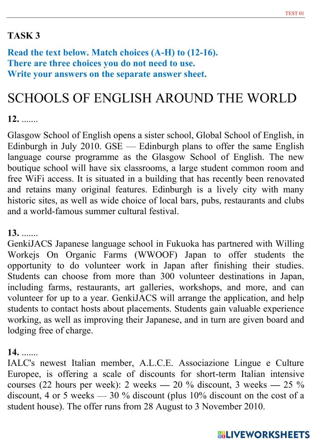 ZNO 20 TESTS - Test 1