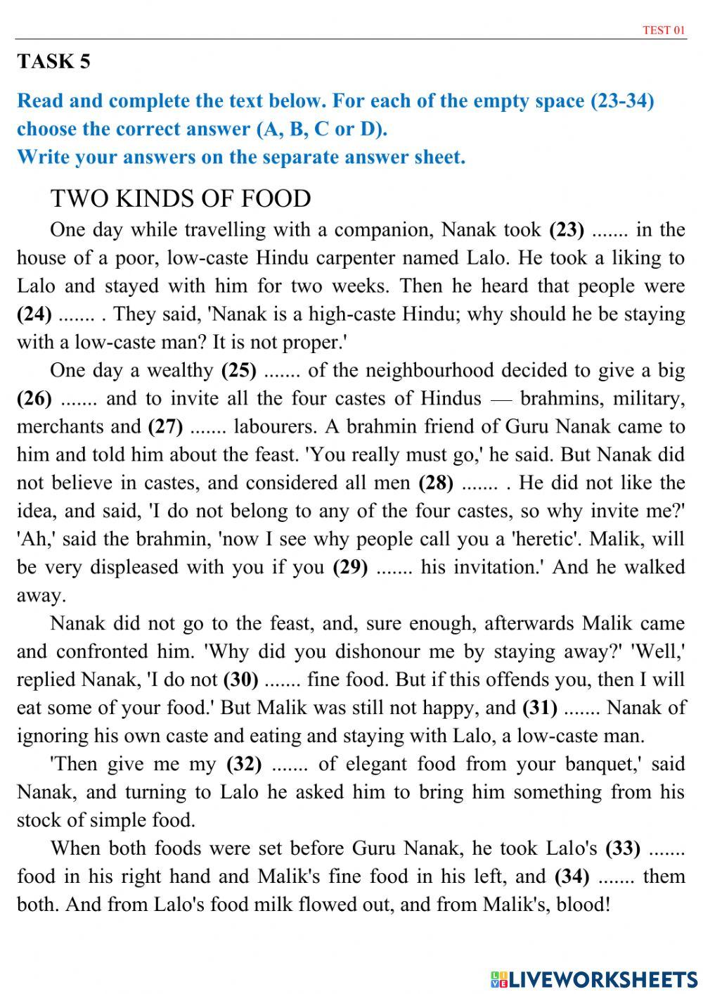 ZNO 20 TESTS - Test 1