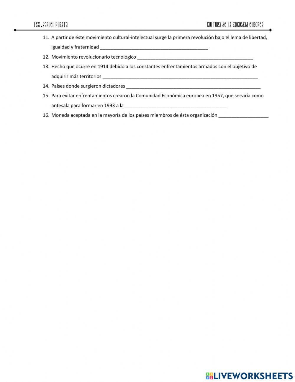 Cultura de la Sociedad Europea