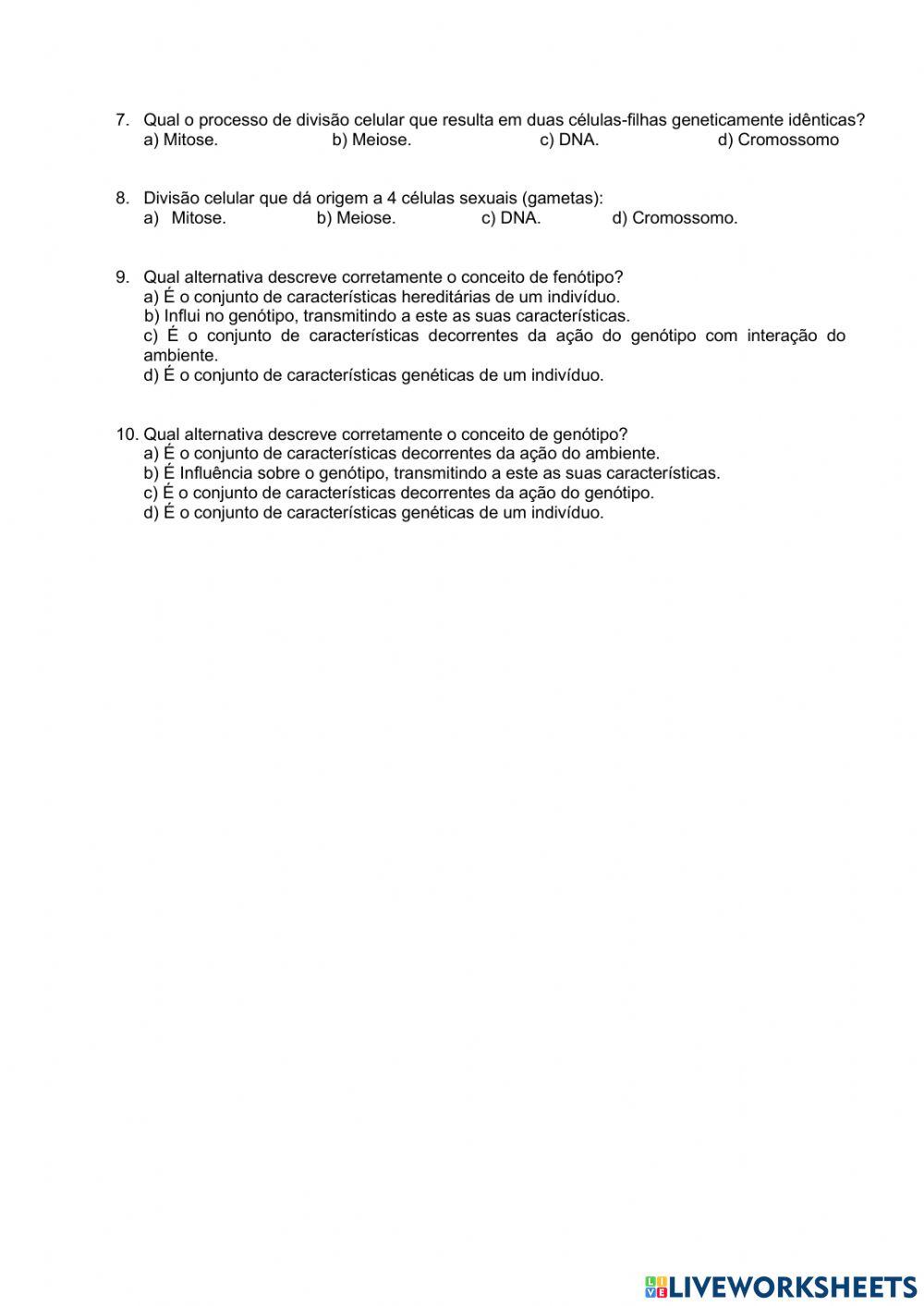 Avaliação Ciências Avaliação Ciências