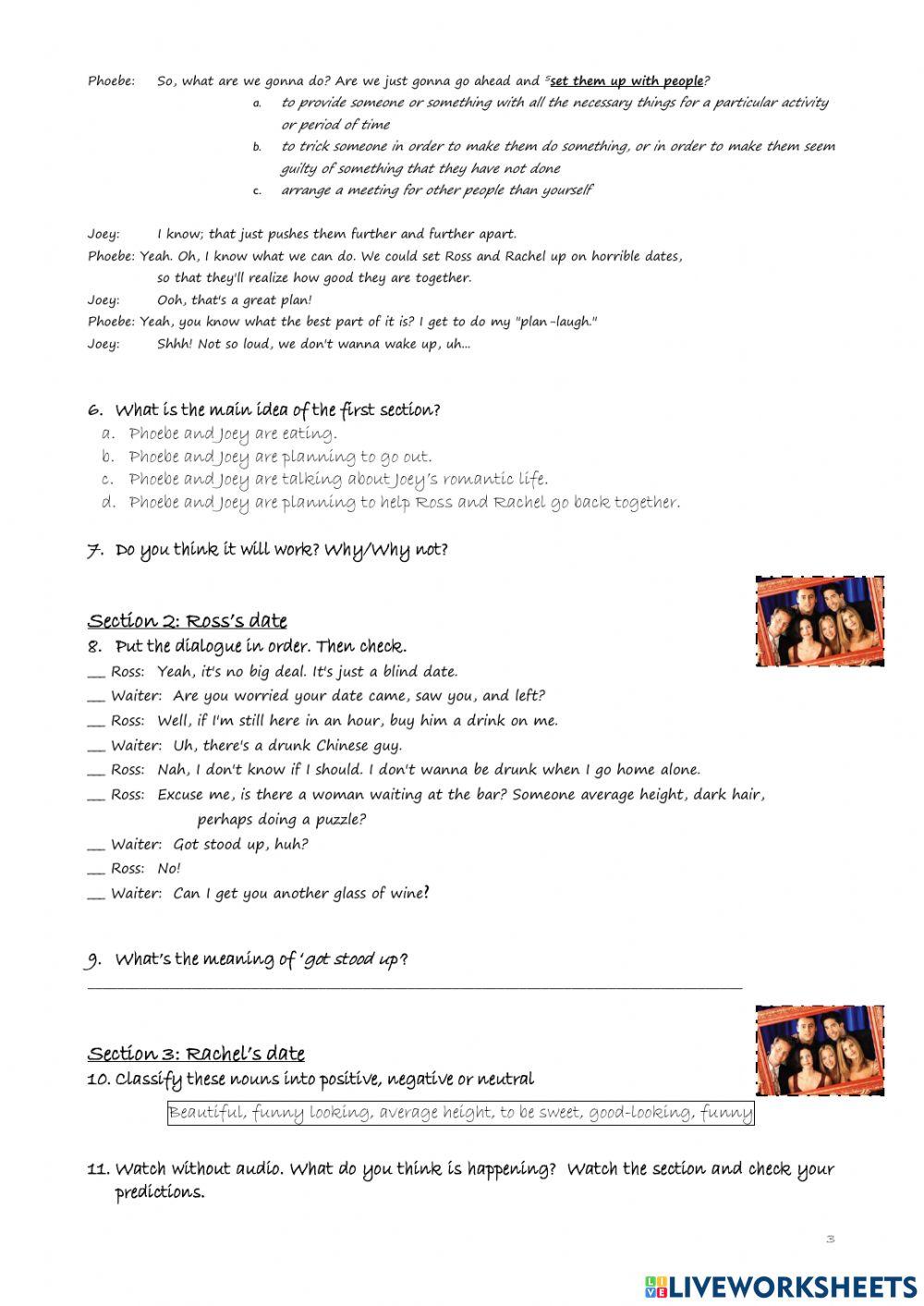 Friends The one with the Blind date