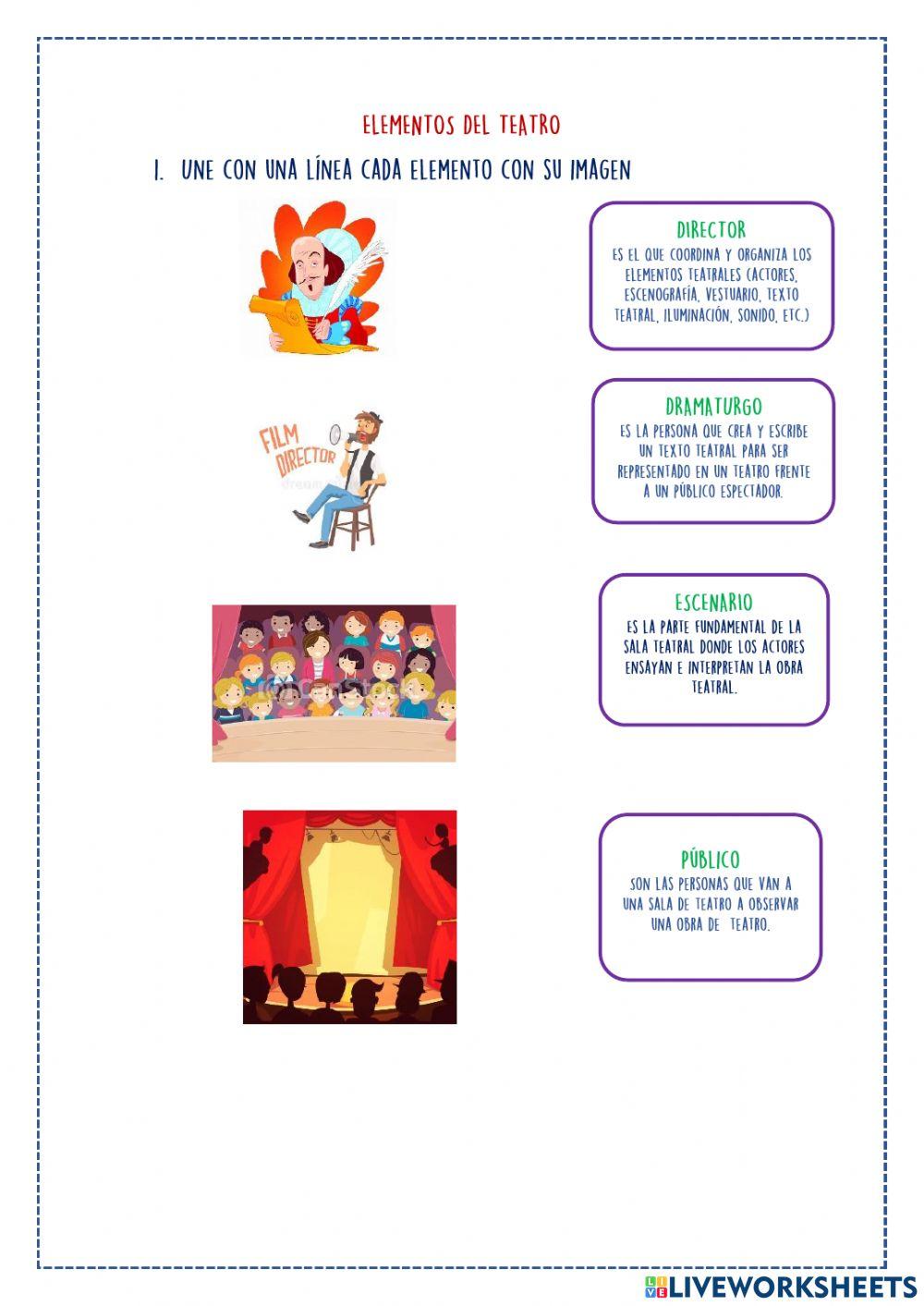 Términos y elementos del teatro 3° y 4°