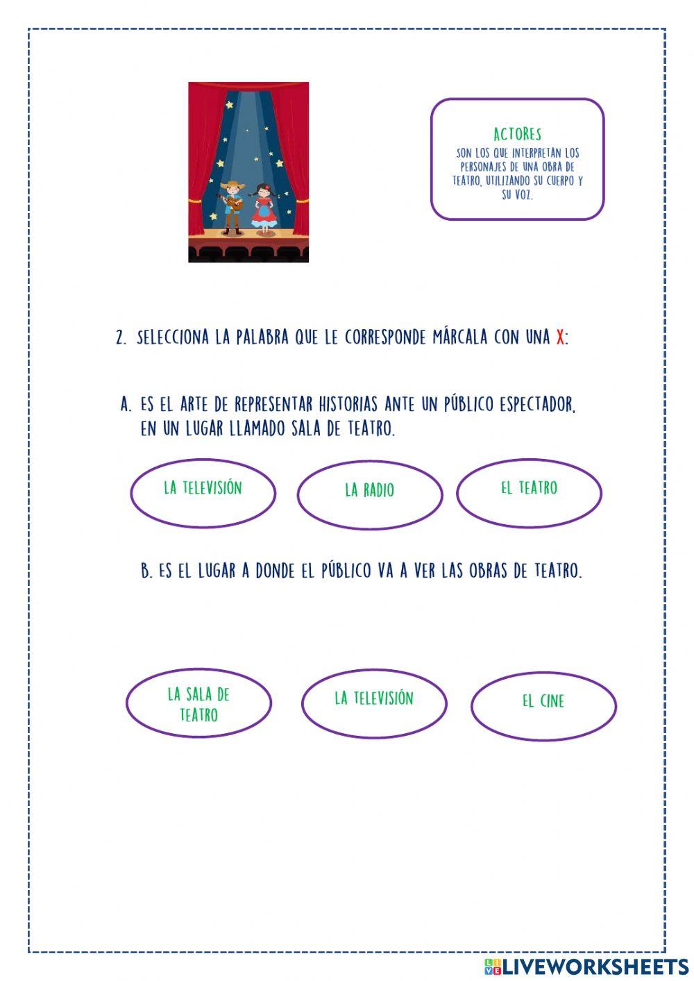 Términos y elementos del teatro 3° y 4°