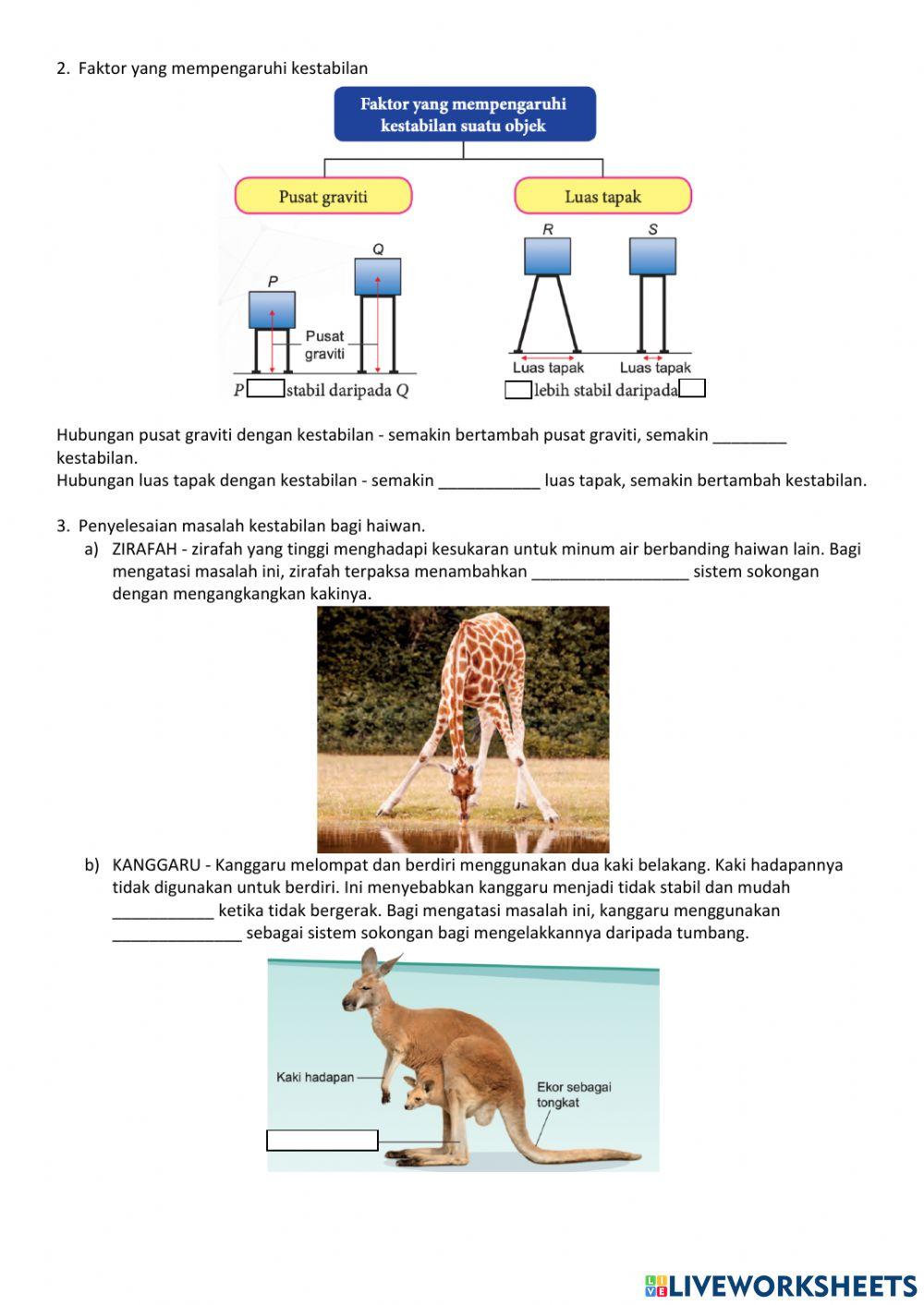6.1.7 sistem sokongan dengan faktor kestabilan haiwan