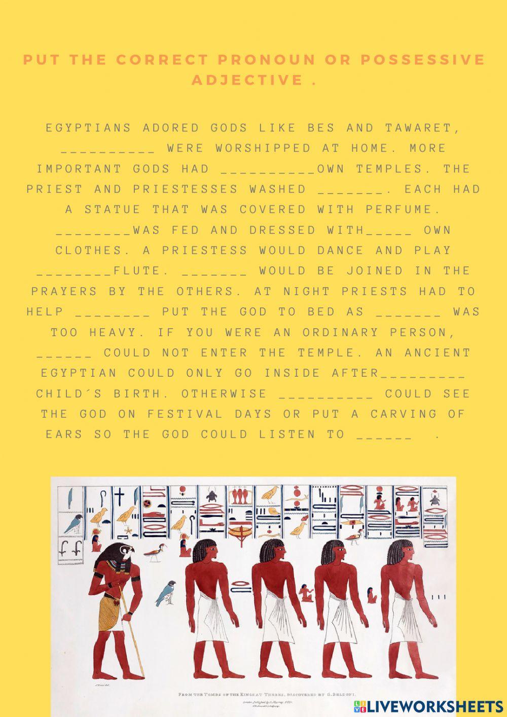 Egyptians - Pronouns and Possesive adjectives