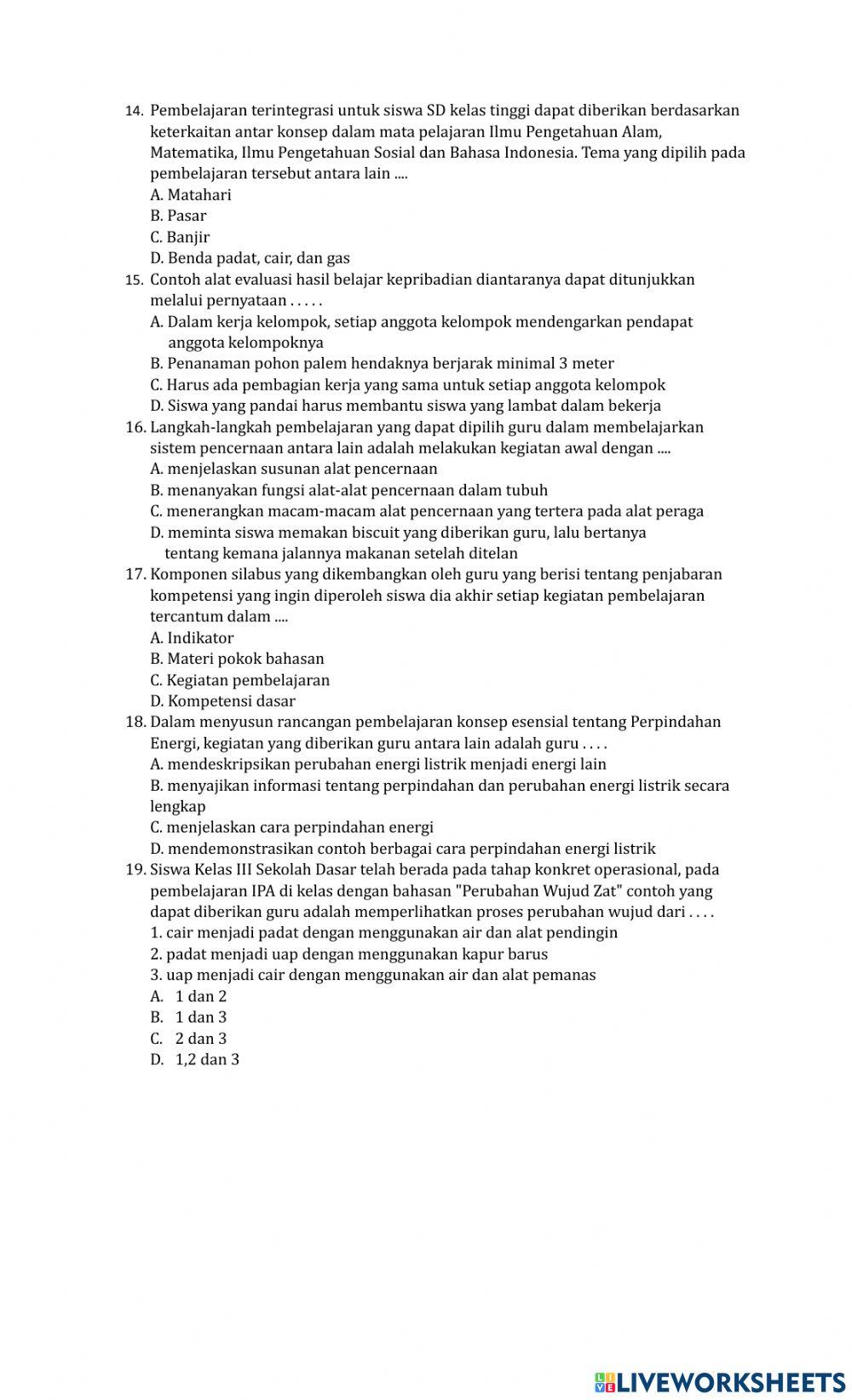 Pos tes pembelajaran ipa sd