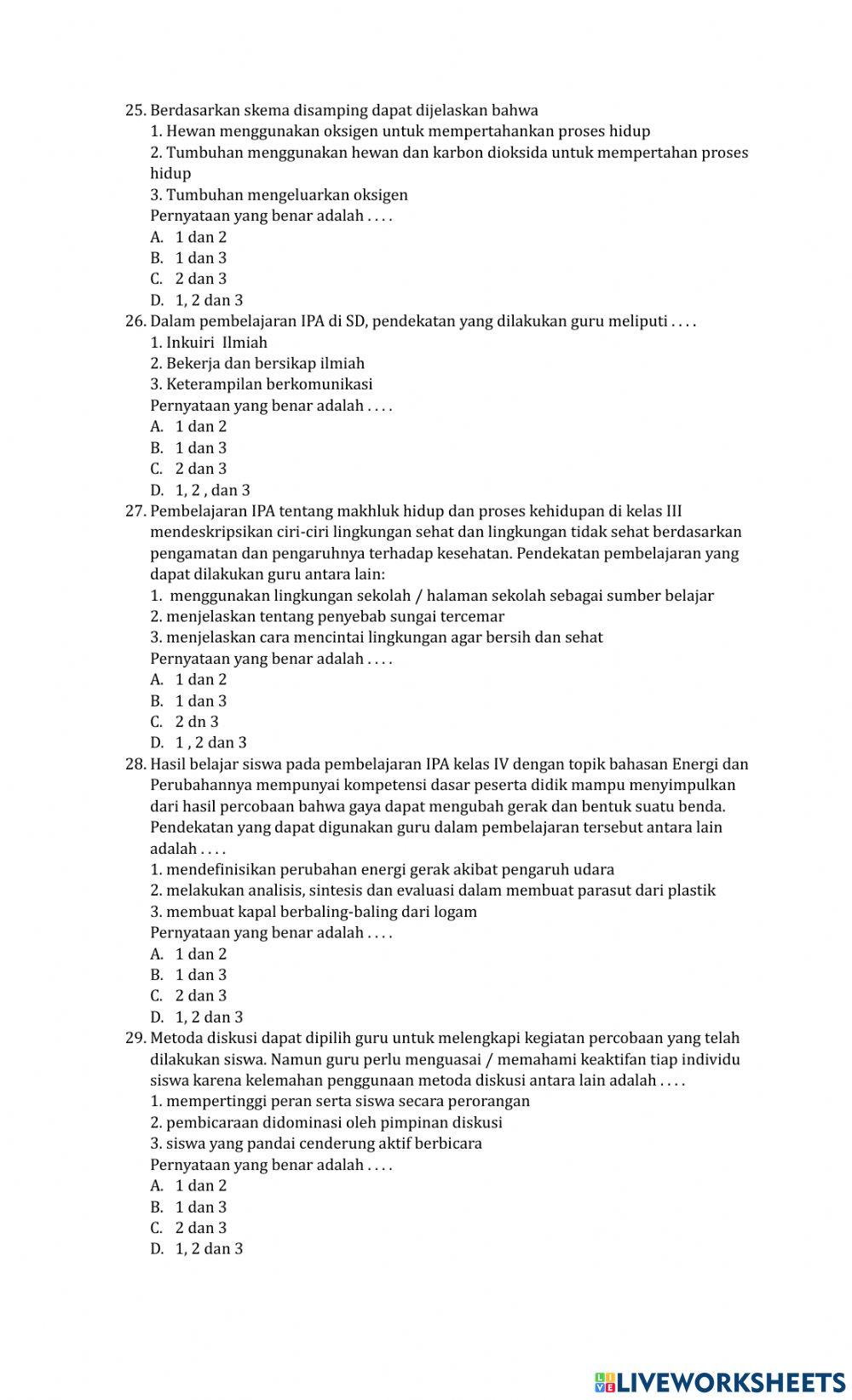 Pos tes pembelajaran ipa sd