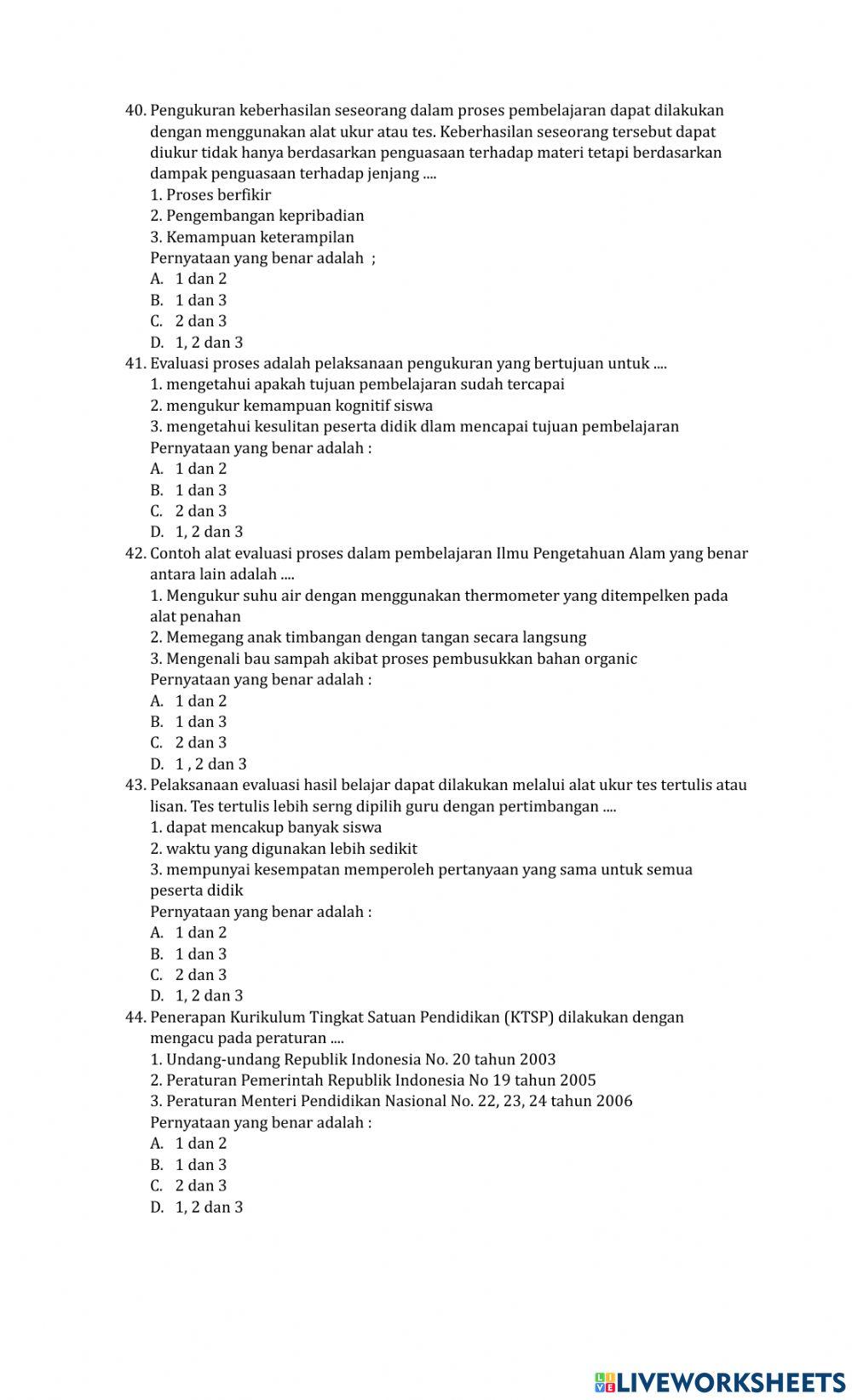 Pos tes pembelajaran ipa sd