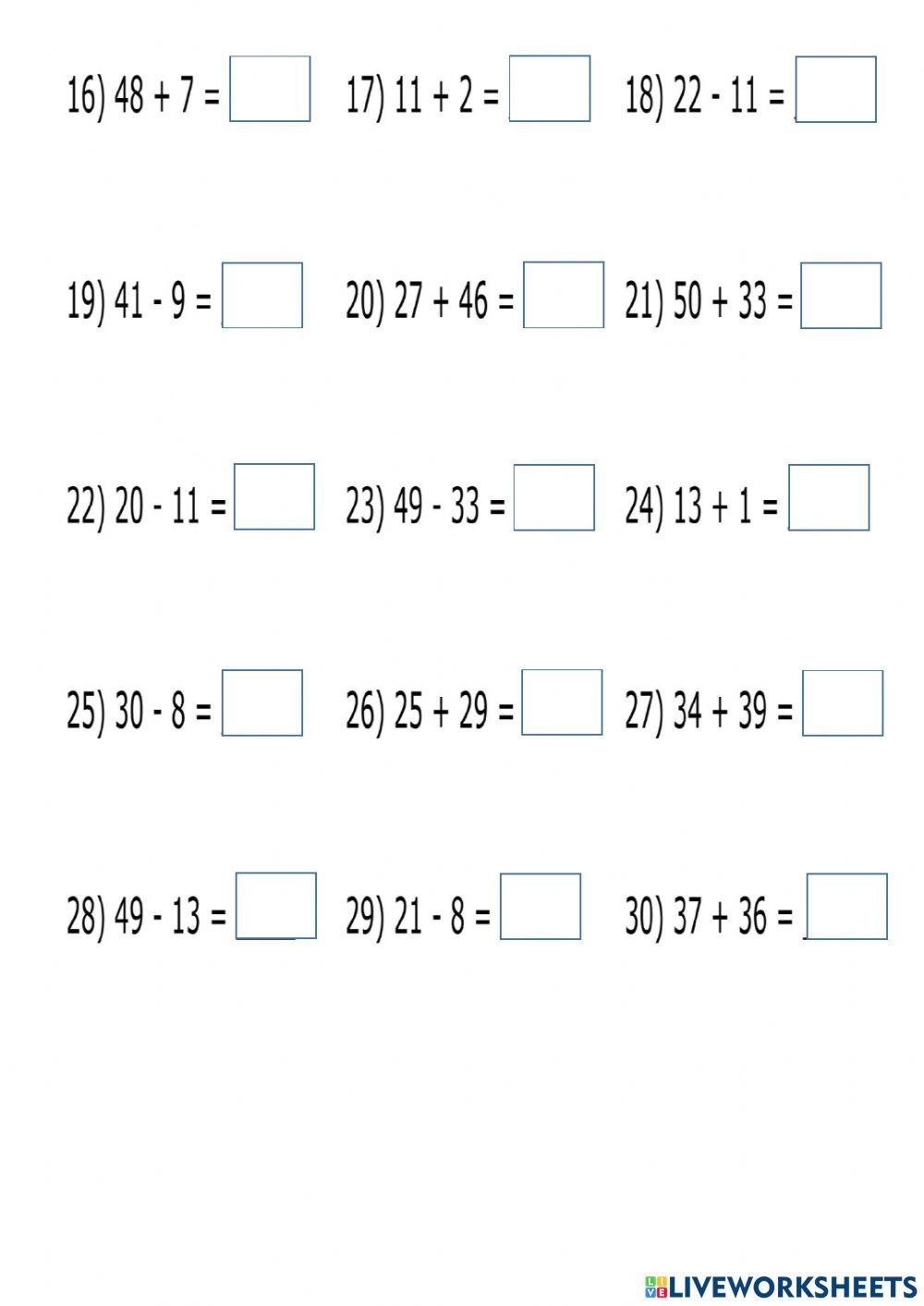 二年级整数加减2