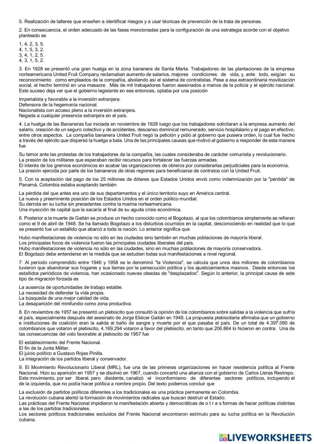 Colombia en el siglo XX