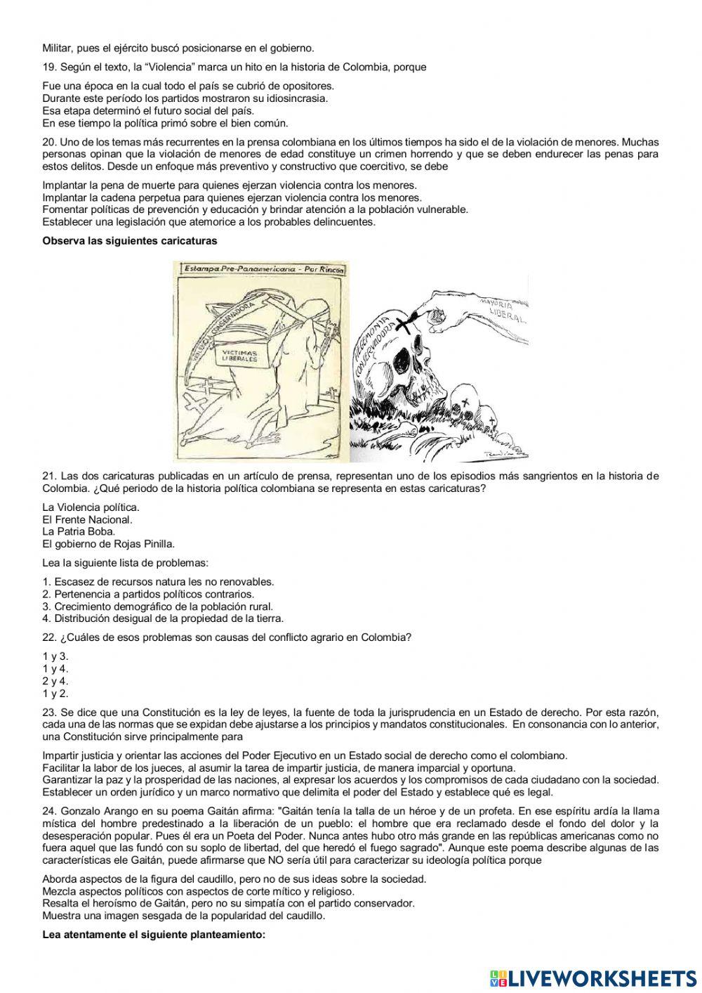 Colombia en el siglo XX