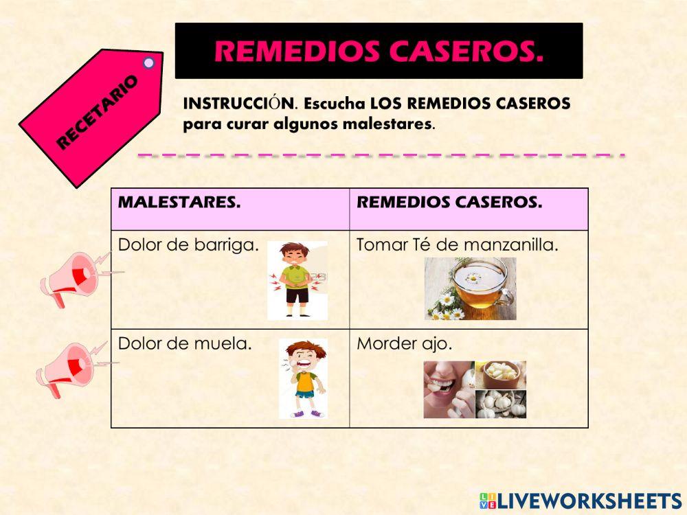 RECETARIO:Remedios caseros