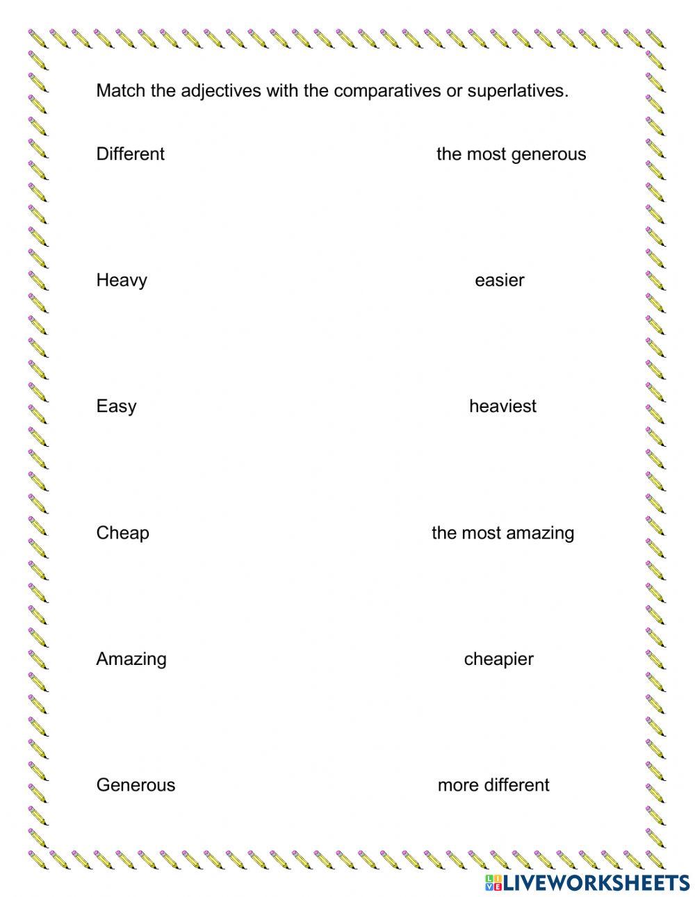 Comparatives and superlatives